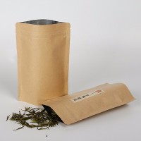 Hot Sell Food Safe Kraft Paper Tea Bag &Resealable Tea Packaging Bag