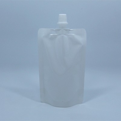 8*12cm 100ml White Empty Doypack Spout Pack Bag Drinking Storage Stand Up Spout PE Plastic Pouch Jelly Juice Pocket 100Pcs