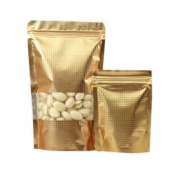 Custom printed flexible resealable aluminum foil snack food packaging bags with zip lock